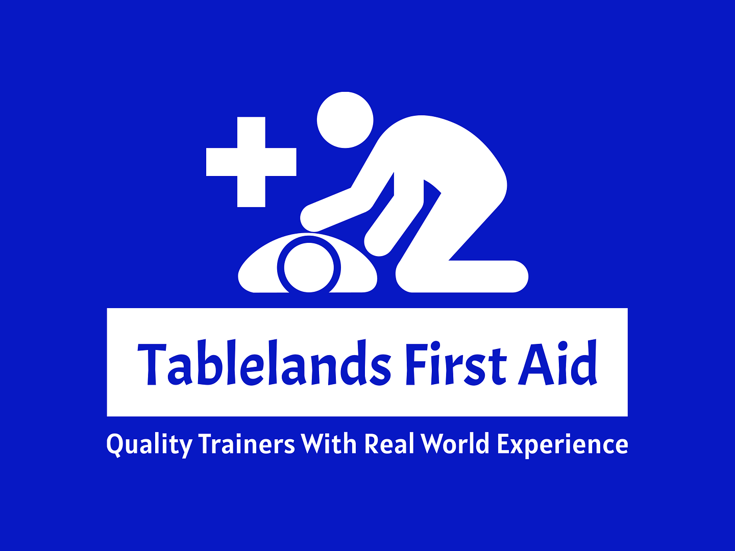 Tablelands First Aid Logo Blue White